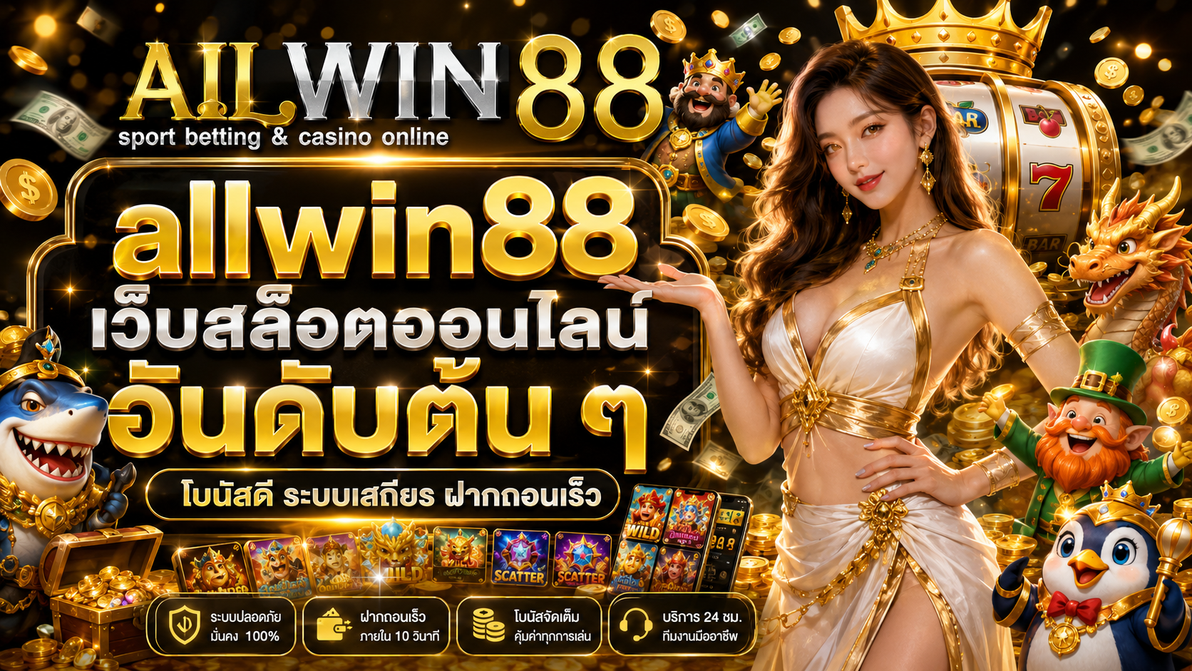 allwin88 เว็บสล็อตออนไลน์อันดับต้น ๆ โบนัสดี ระบบเสถียร ฝากถอนเร็ว​