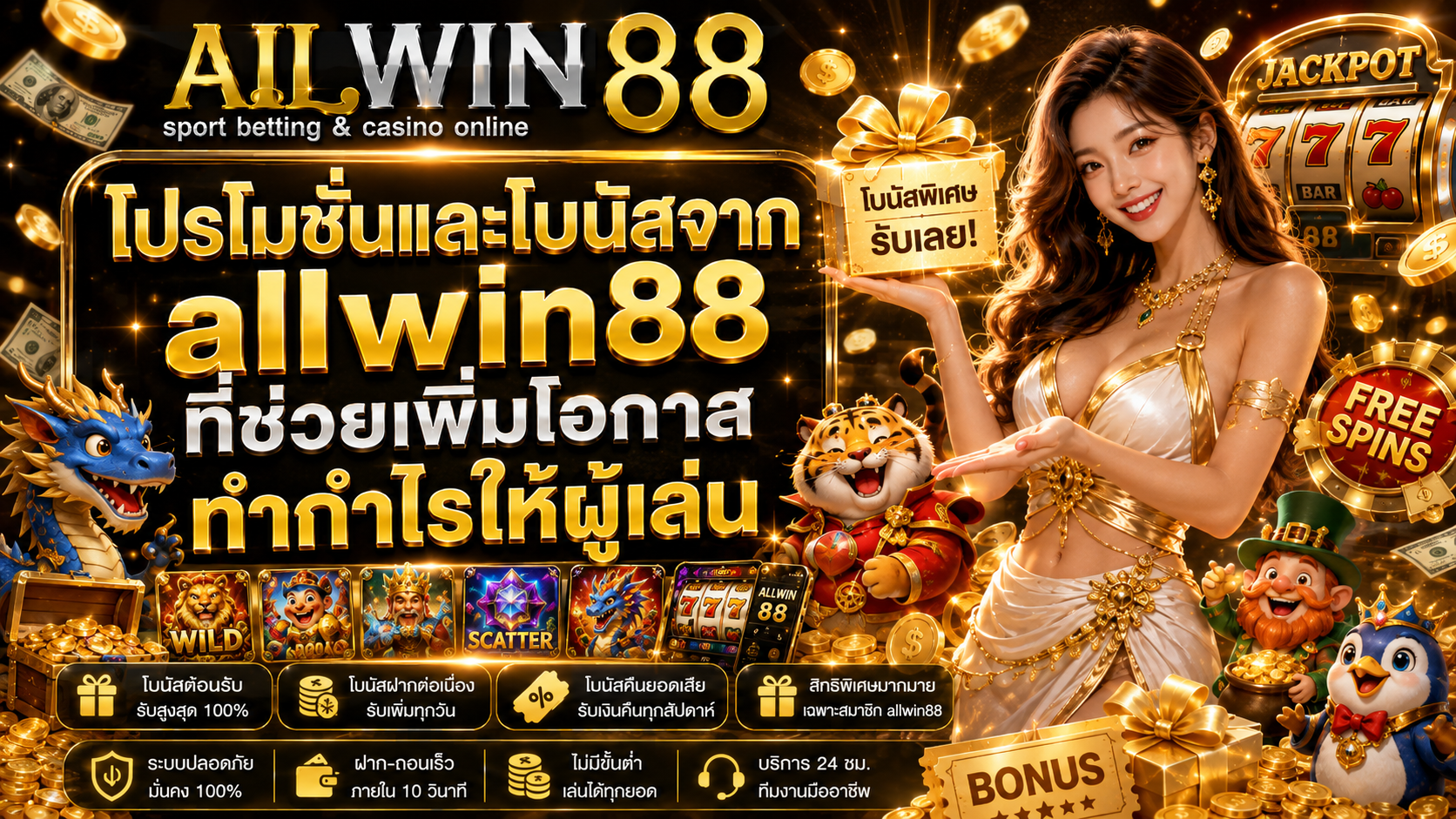 โปรโมชั่นและโบนัสจาก allwin88 ที่ช่วยเพิ่มโอกาสทำกำไรให้ผู้เล่น ​
